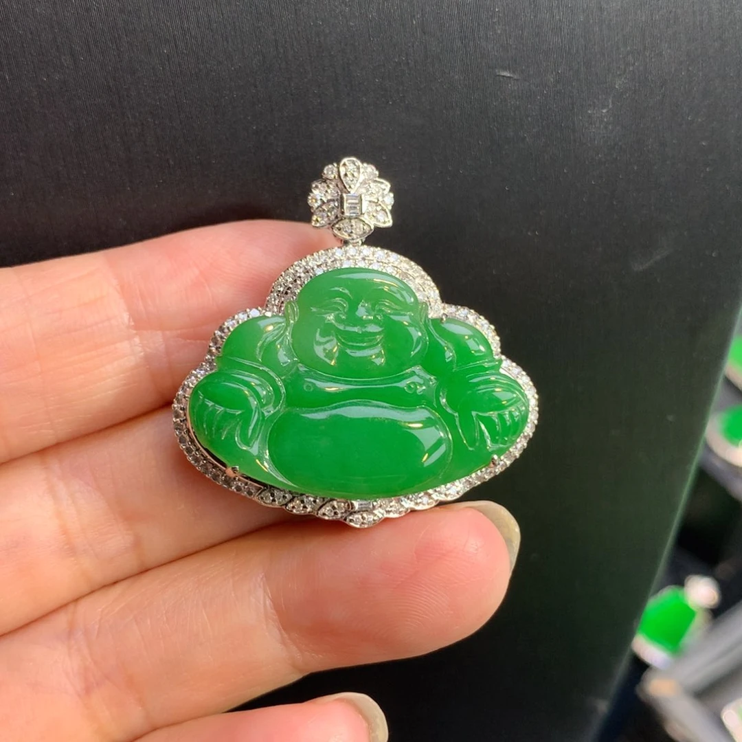 【闪购商品】翡翠颈饰18K金镶嵌翡翠