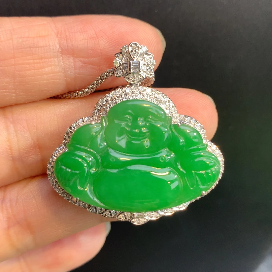 【闪购商品】翡翠颈饰18K金镶嵌翡翠