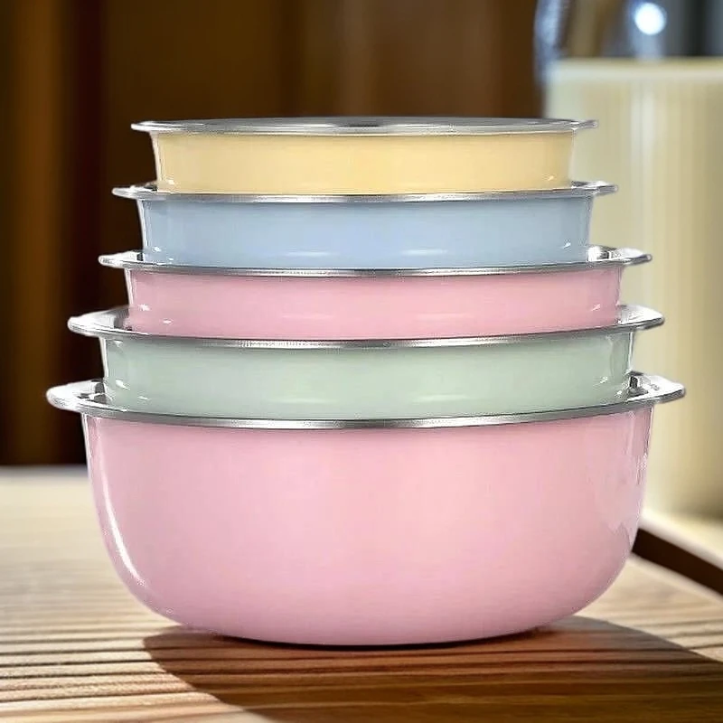 彩色不锈钢盆子不锈钢洗菜盆子家用装汤和面调料盆沥水盆淘米