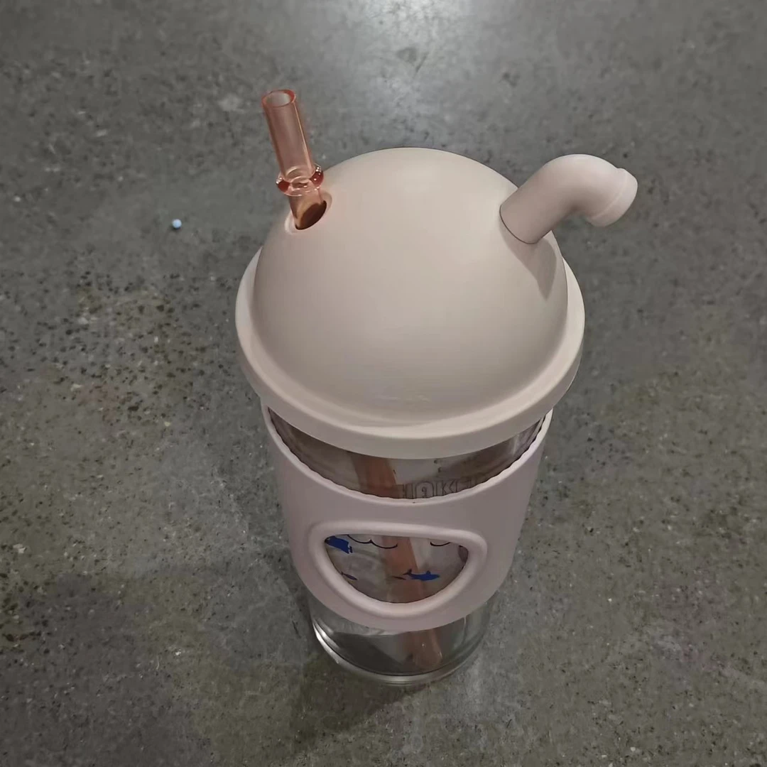 精美耐用 500ml吸管玻璃杯
