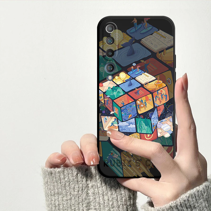 小米10pro手机壳10涂鸦魔方10s液态硅胶M2001J2C磨砂防摔全包边潮