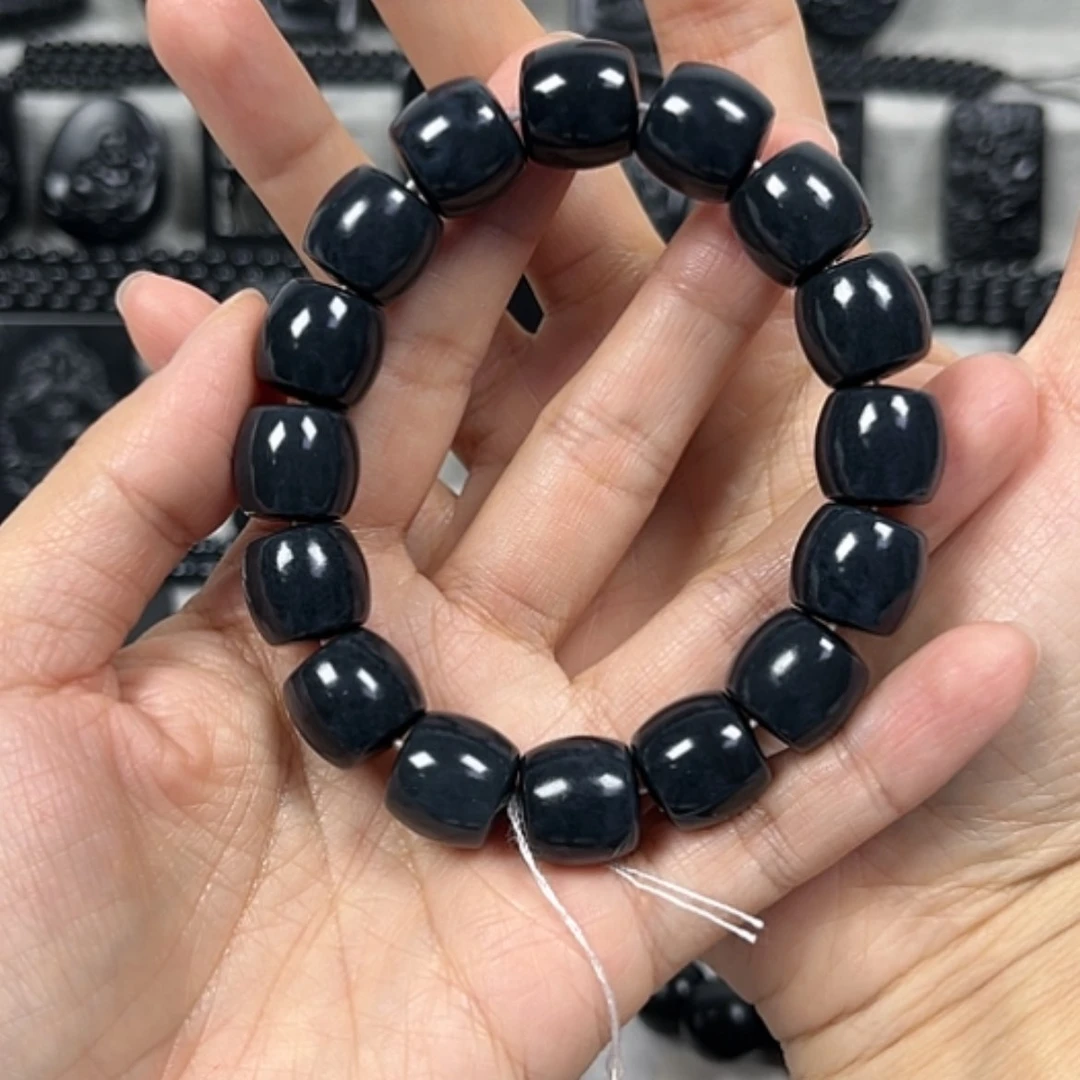 【闪购商品】和田玉（墨玉）颈饰未镶嵌卡 14直切入门