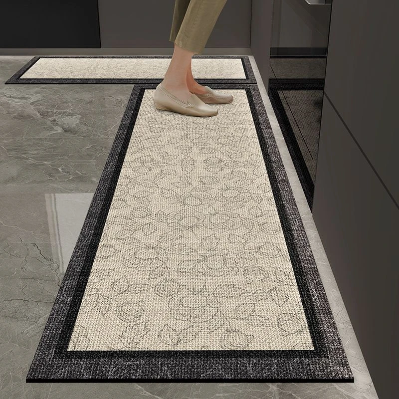 厨房地垫硅藻泥吸水吸油家用速干止滑长条脚垫门口进门地垫子地毯