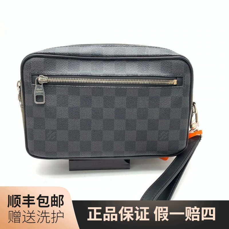 95新 LouisVuitton/路易威登 LV黑棋盘格手拿包/10018432男士奢侈