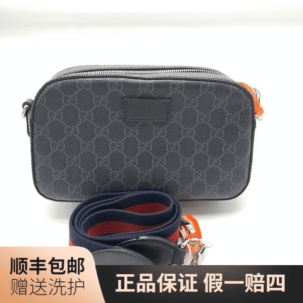 95新 GUCCI/古驰 古驰黑老花相机包/10017109斜挎包男包肩包 奢侈