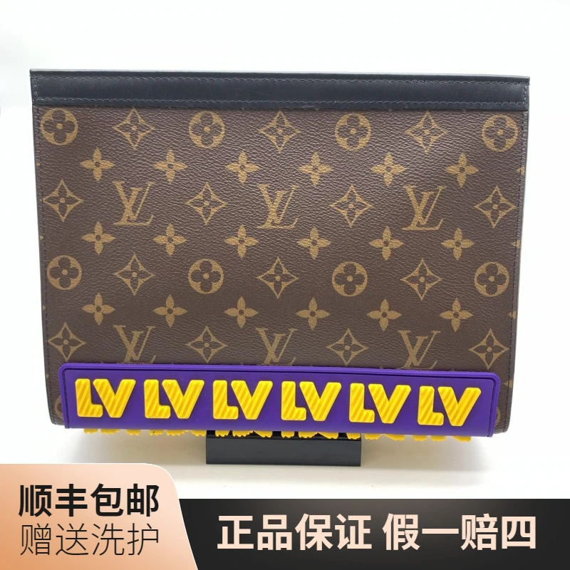 95新 LouisVuitton/路易威登 LV棕老花橡胶款洗漱包/10012676手包