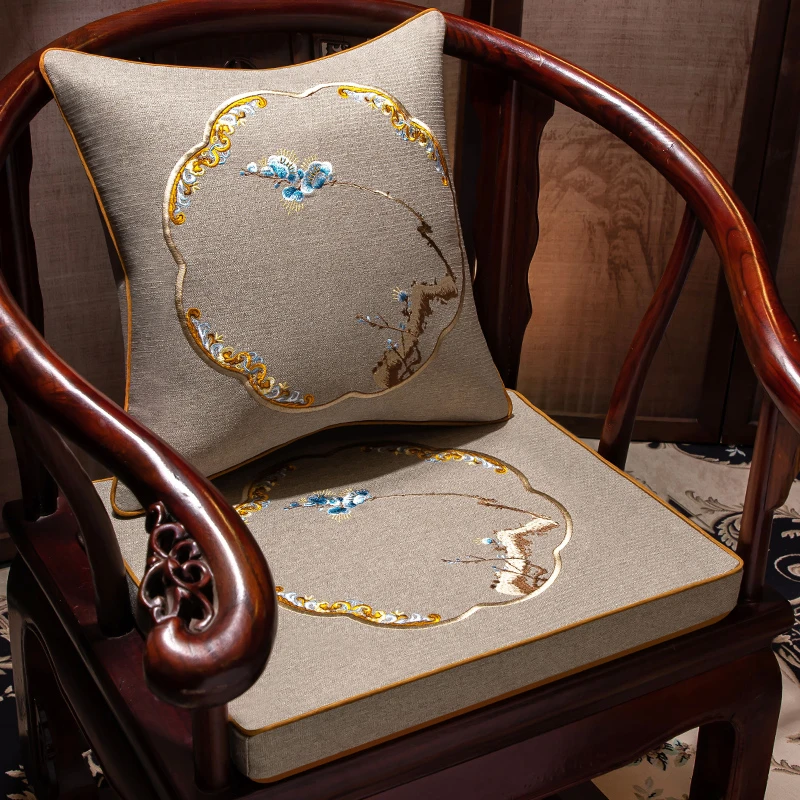 红木椅子坐垫加厚乳胶垫中式椅子垫实木家具坐垫新中式椰棕圈椅垫