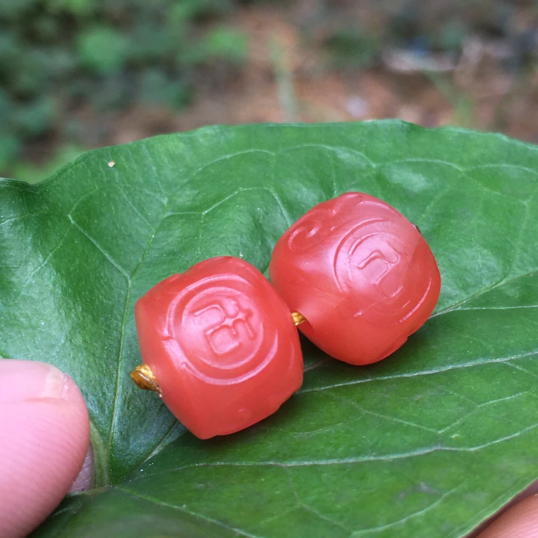 保山老型博古纹高端配饰 玉质细腻 尺寸12mm