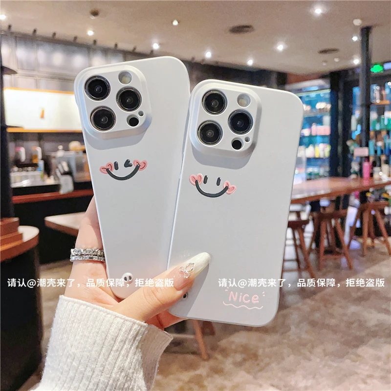 PC无边框适用苹果15/iPhone/华为手机壳14ProMax防摔pura70爆款潮