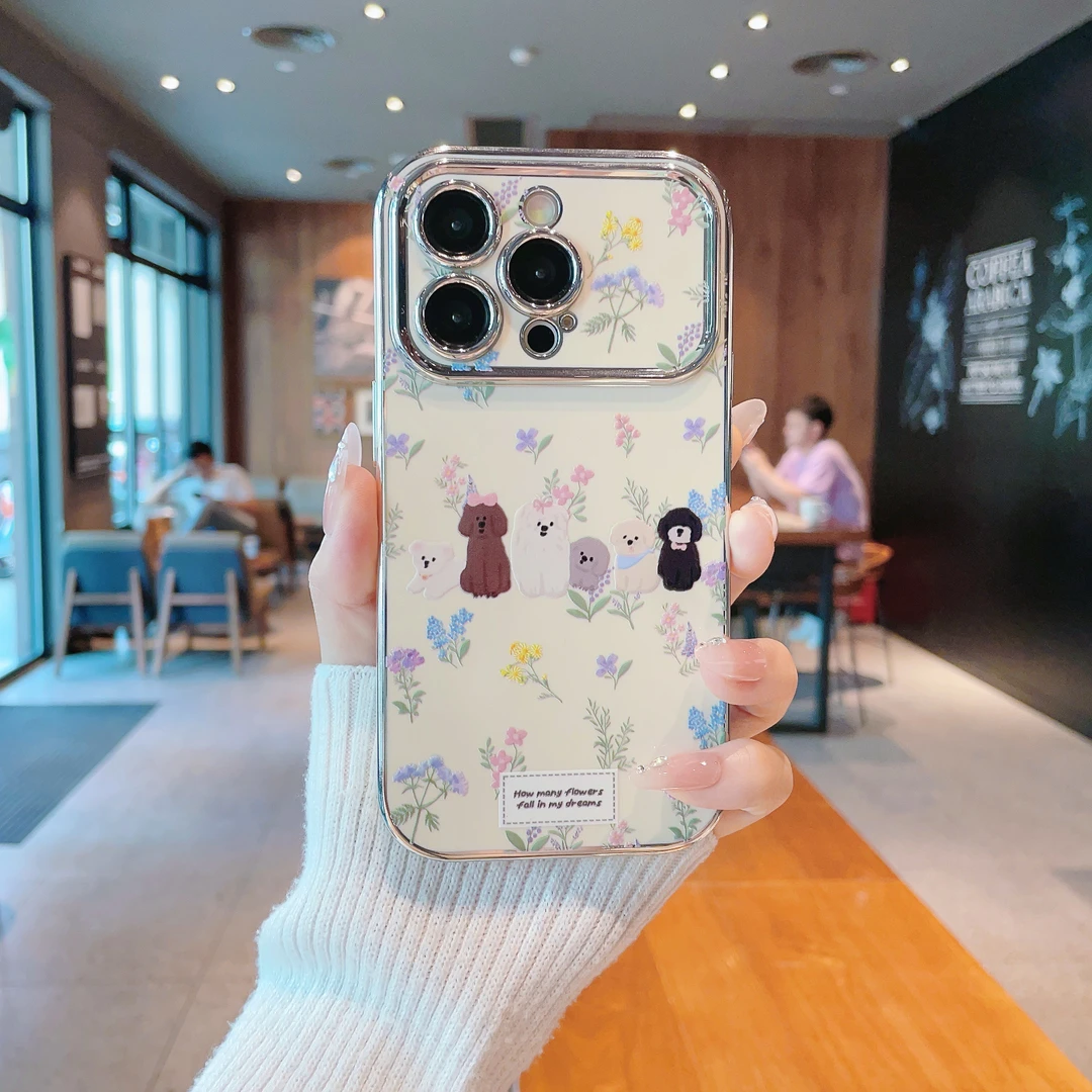 电镀大视窗适用苹果15/iPhone/华为荣耀/oppo/vivo/小米手机壳潮