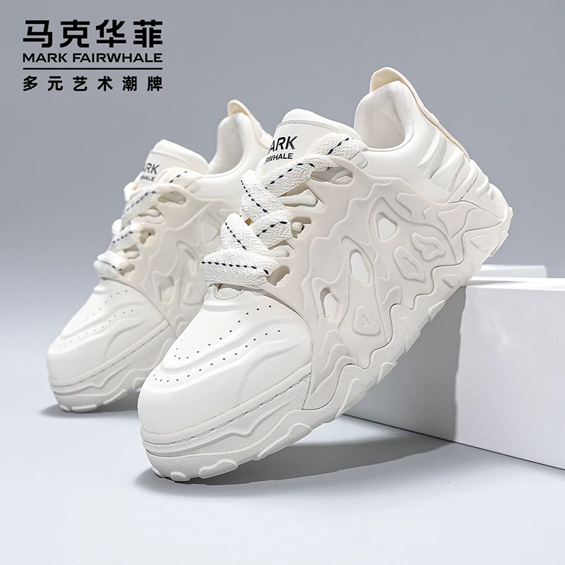 马克华菲2024设计师款火焰山老爹鞋运动小白鞋潮鞋男秋季百搭透气