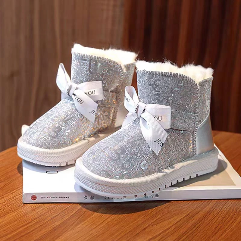 【2233】太阳家A-2冬季大棉雪地靴儿童加厚牛奶绒保暖韩版中帮棉鞋