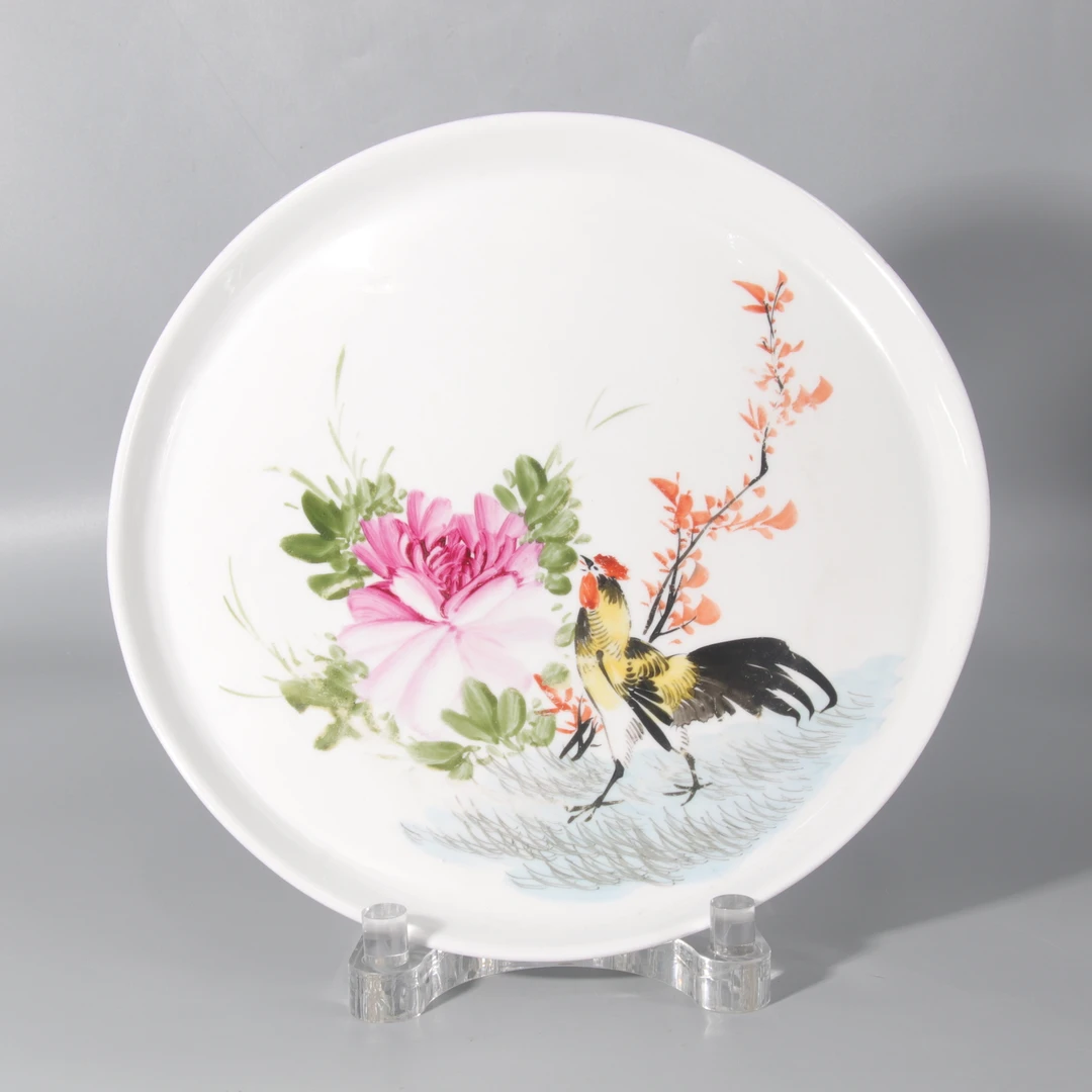 粉彩富贵大吉图盘    H409-219