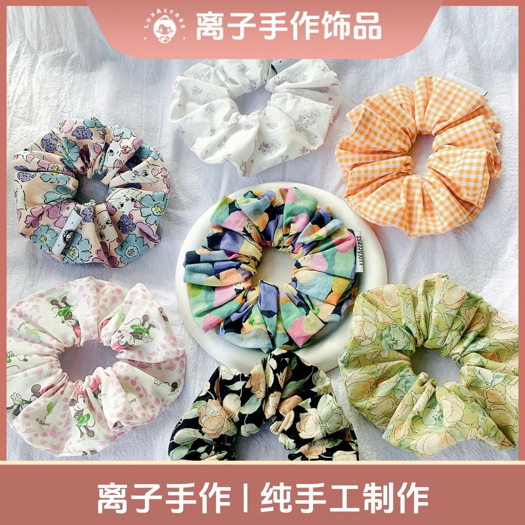 手作可爱简约少女气质清新发圈复古纯手工学院风古法ins超仙甜美