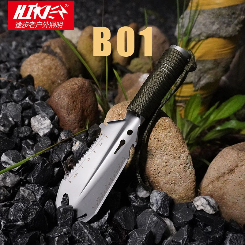 途步者户外露营兵工铲多功能小铲不锈钢便携野外防身随身车载探险