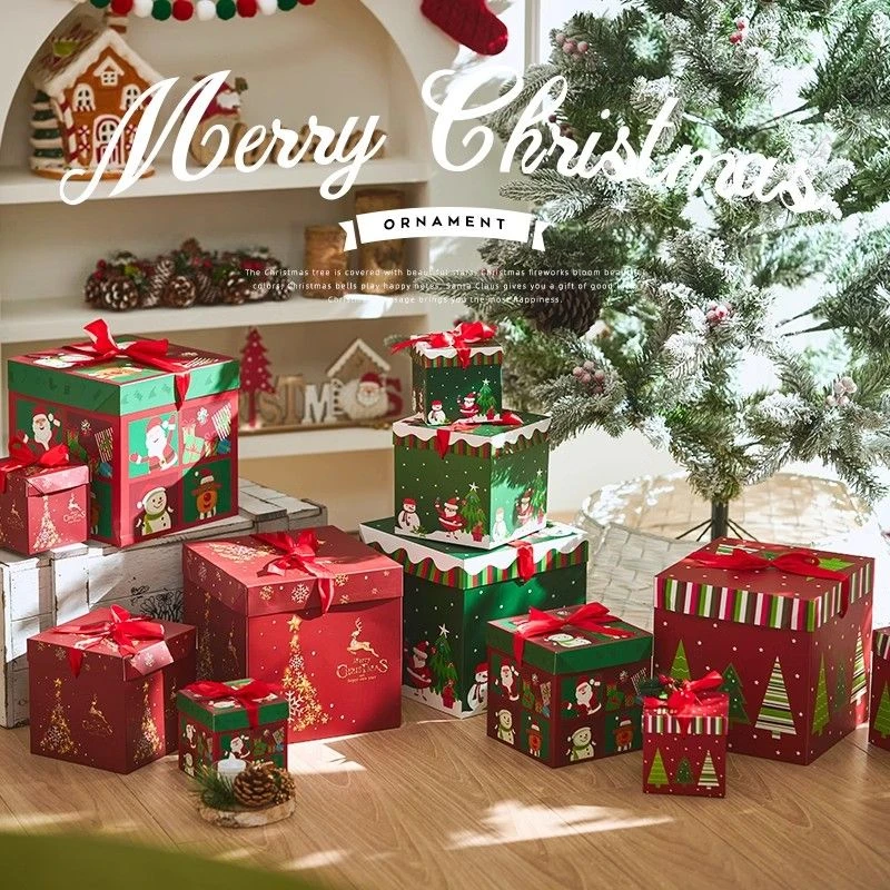 圣诞节装饰品礼物盒子摆件道具堆头商场店铺橱窗节日氛围场景布置
