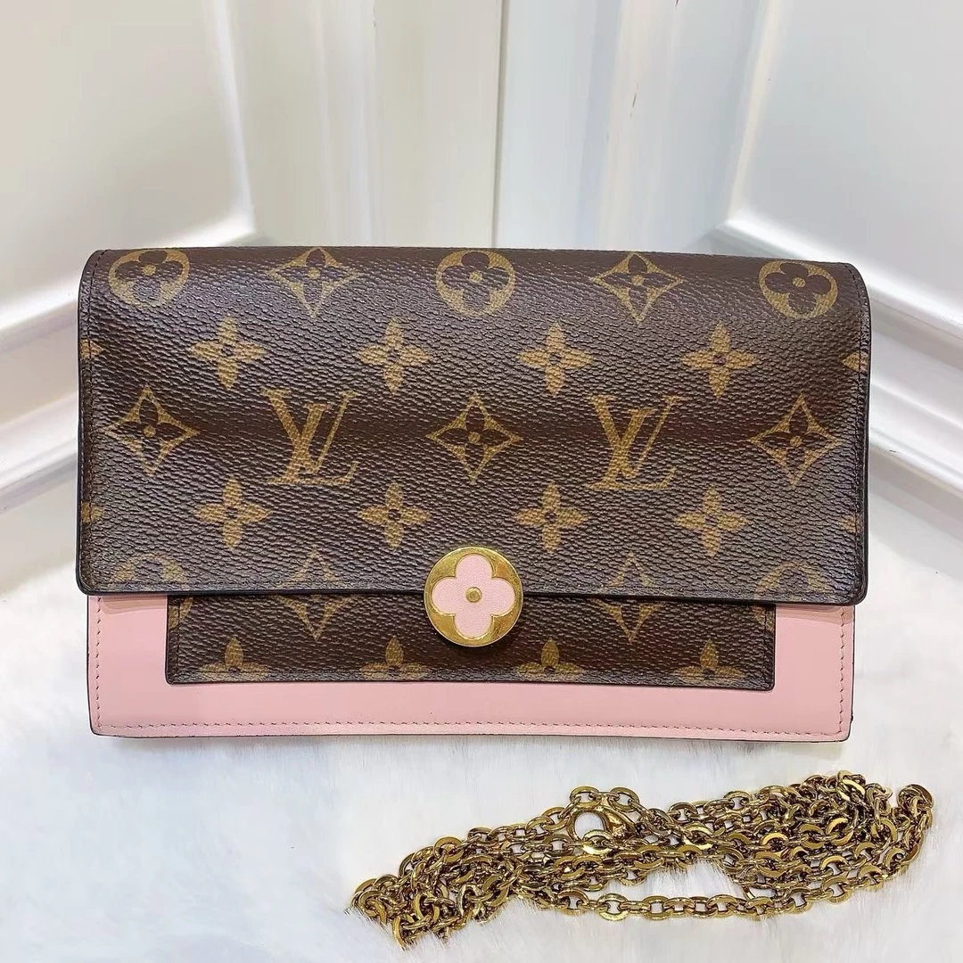 95新 LouisVuitton/路易威登 （静姐）路易威登樱花粉woc