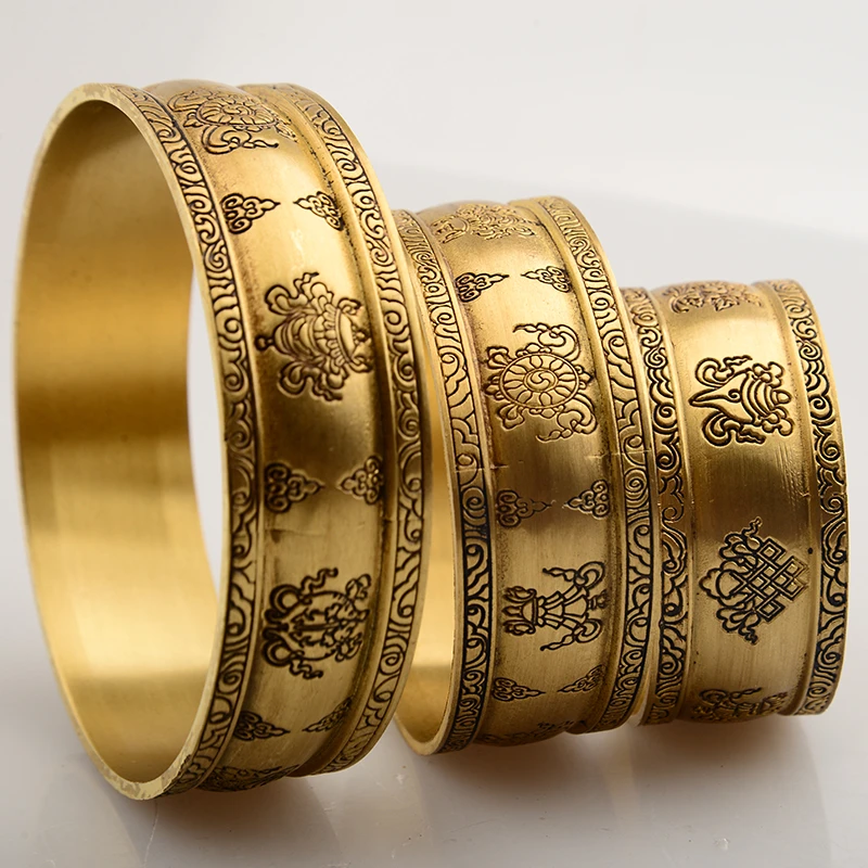 藏式纯铜三十七供曼扎盘尼泊尔工艺修盘曼茶曼达盘曼茶送宝石