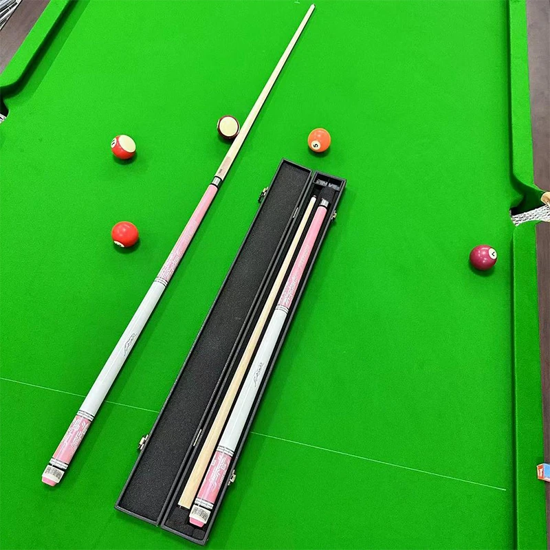 粉色台球杆美洲粉豹黑八中式球杆中头大头小头杆入门黑科技枫木九