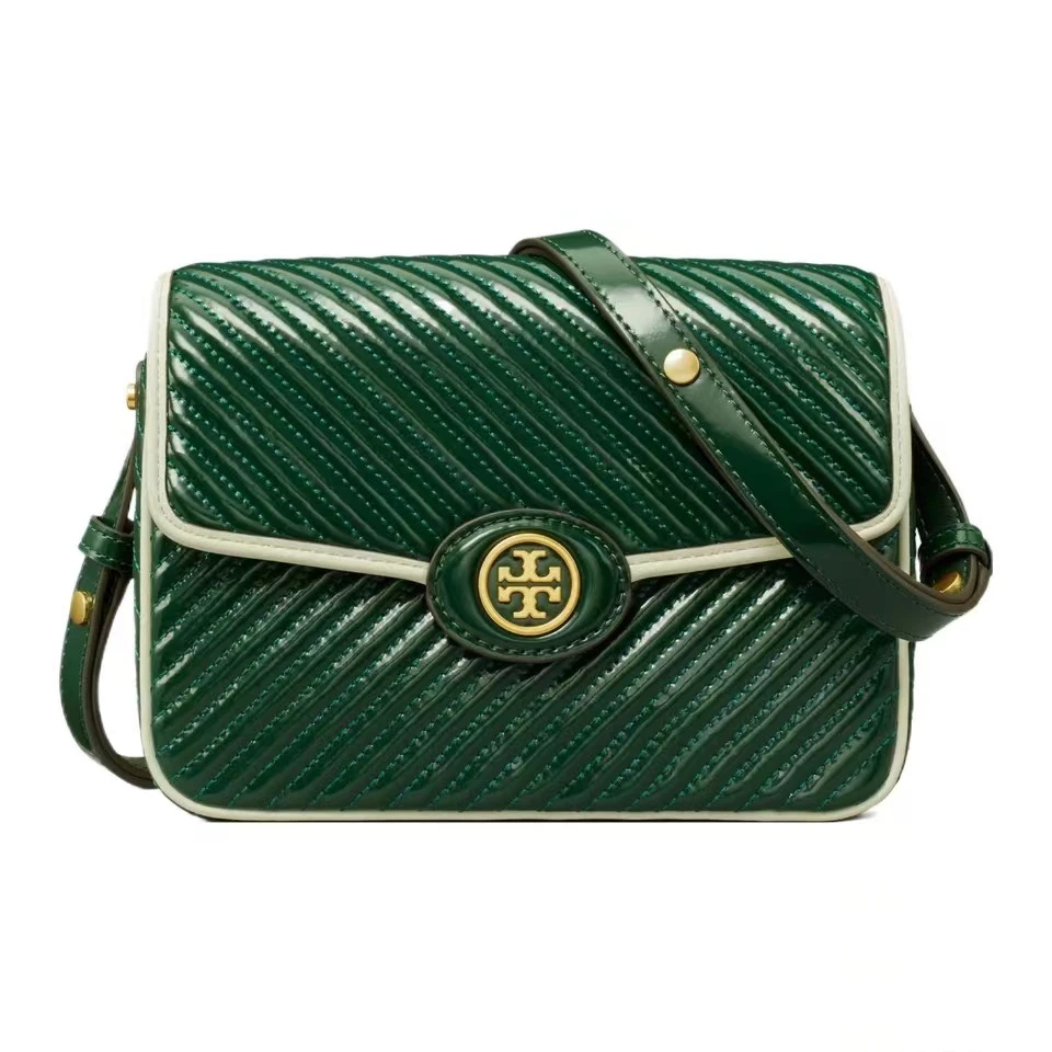 ToryBurch汤丽柏琦 预售 Robinson菱格绿色豆腐包149461-304