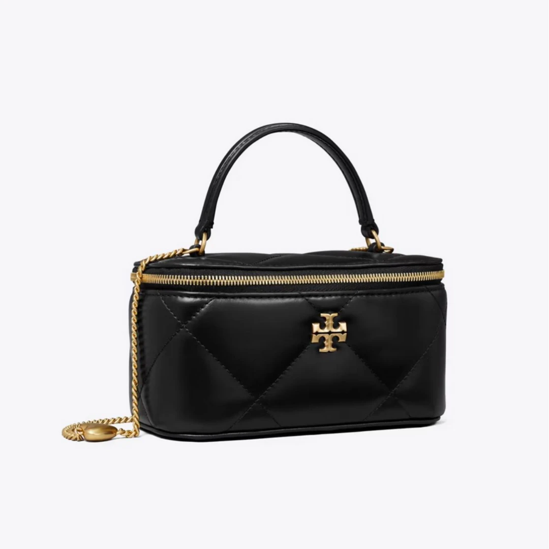 Tory Burch汤丽柏琦 预售 KIRA黑色菱格纹盒子包162148-001