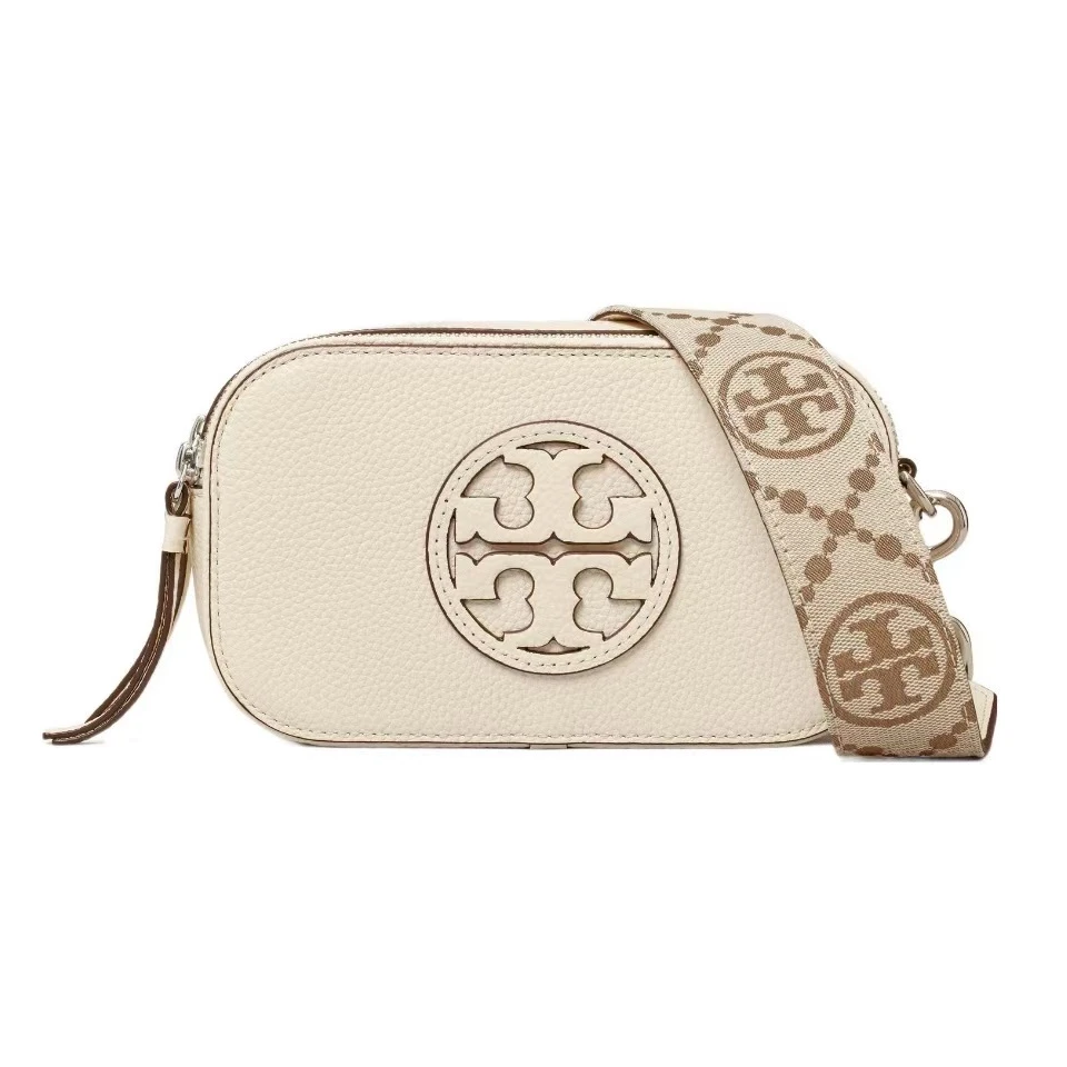Tory Burch汤丽柏琦 预售 MILLER奶油白色迷你相机包150153-104