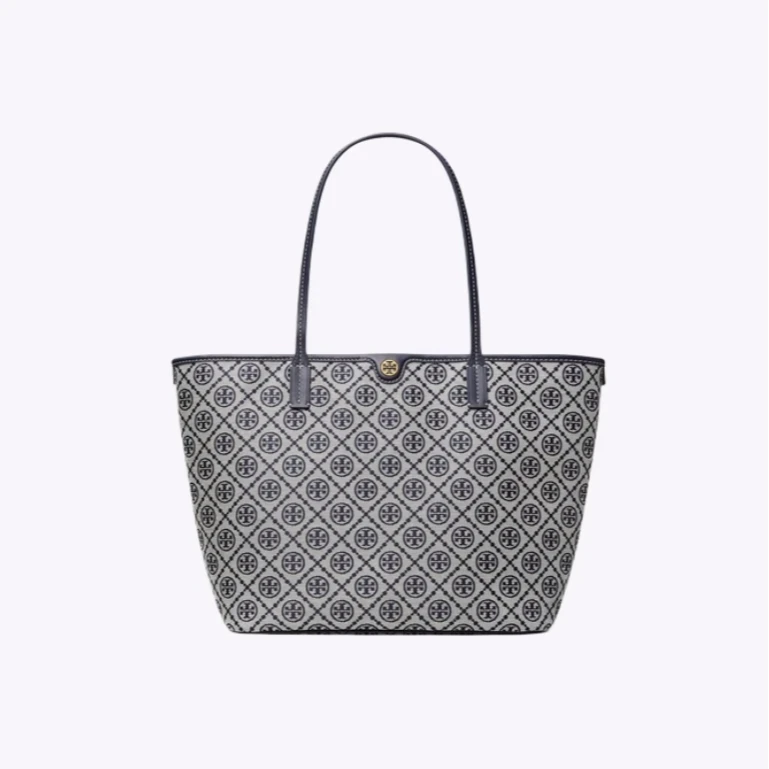 Tory Burch汤丽柏琦 预售 藏蓝色老花大号托特包152301-405