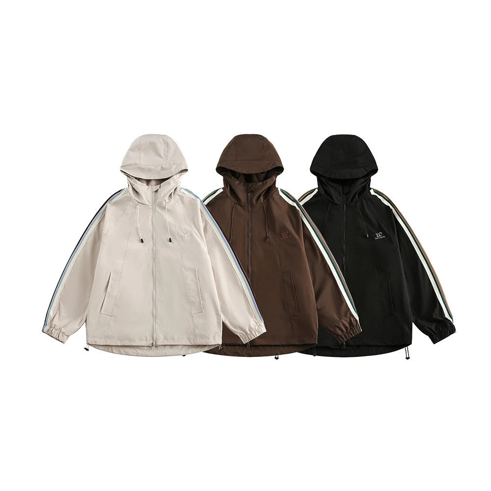 春秋季外套冲锋衣春秋运动休闲连帽宽松新款外套5354