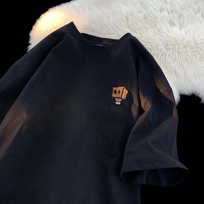 青少年夏季短袖T恤情侣印花日系男T恤潮牌短袖T恤男士短袖爆款