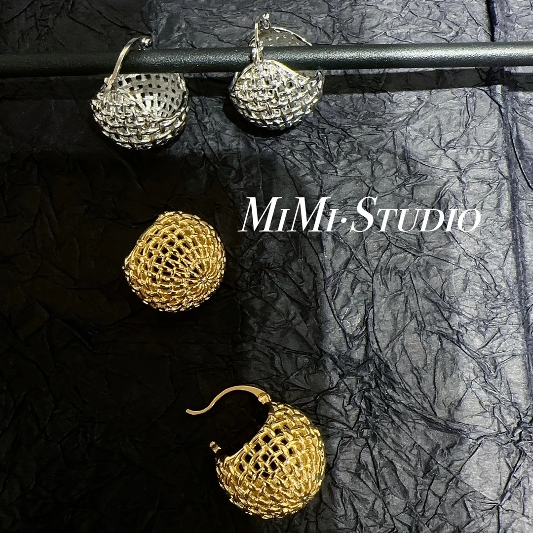 铜合金耳饰 铜合金耳饰 （镂空菜篮子）时尚复古简约百搭