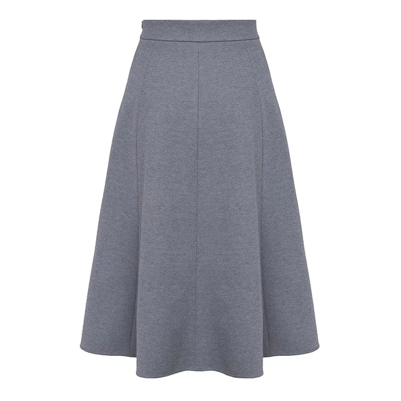 GIRDEAR/哥弟优雅通勤时尚气质高腰赫本风法式优雅A字伞裙1200336