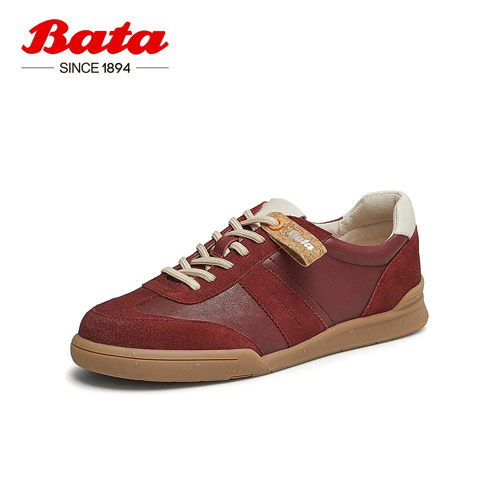 Bata休闲鞋女2024秋季商场新款通勤百搭德训轻便软底板鞋ACO29CM4