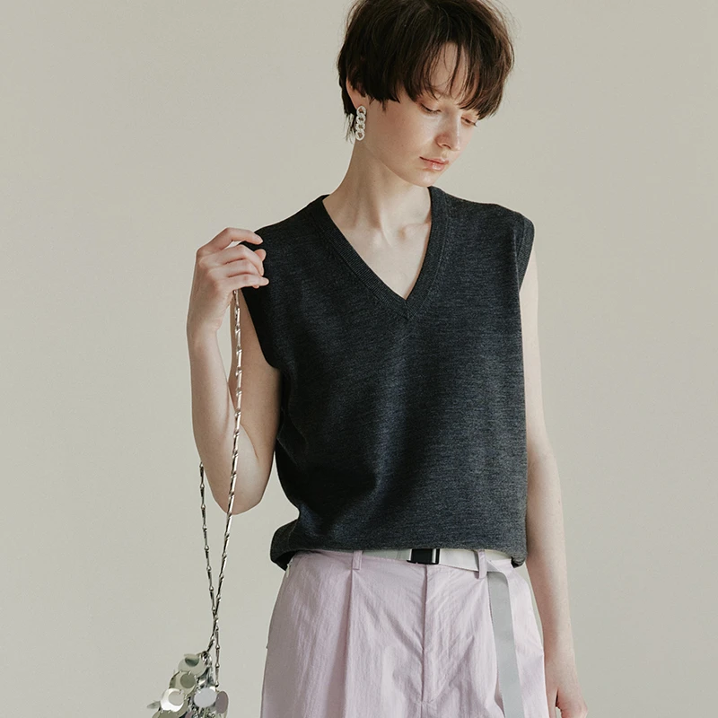 INYASAKO 经典针织学院感 du家定染马甲