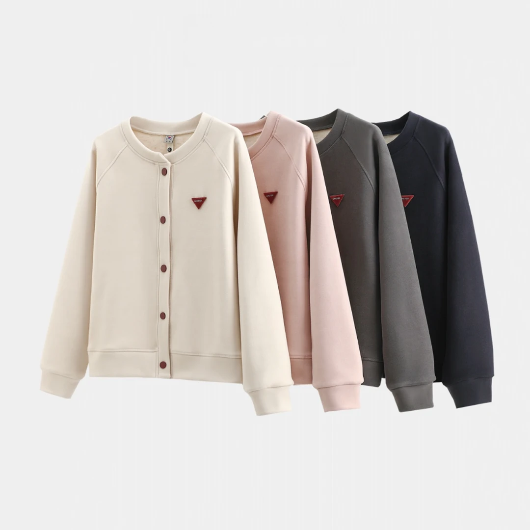 羊毛蚕丝防风开衫时尚保暖秋冬外套s25