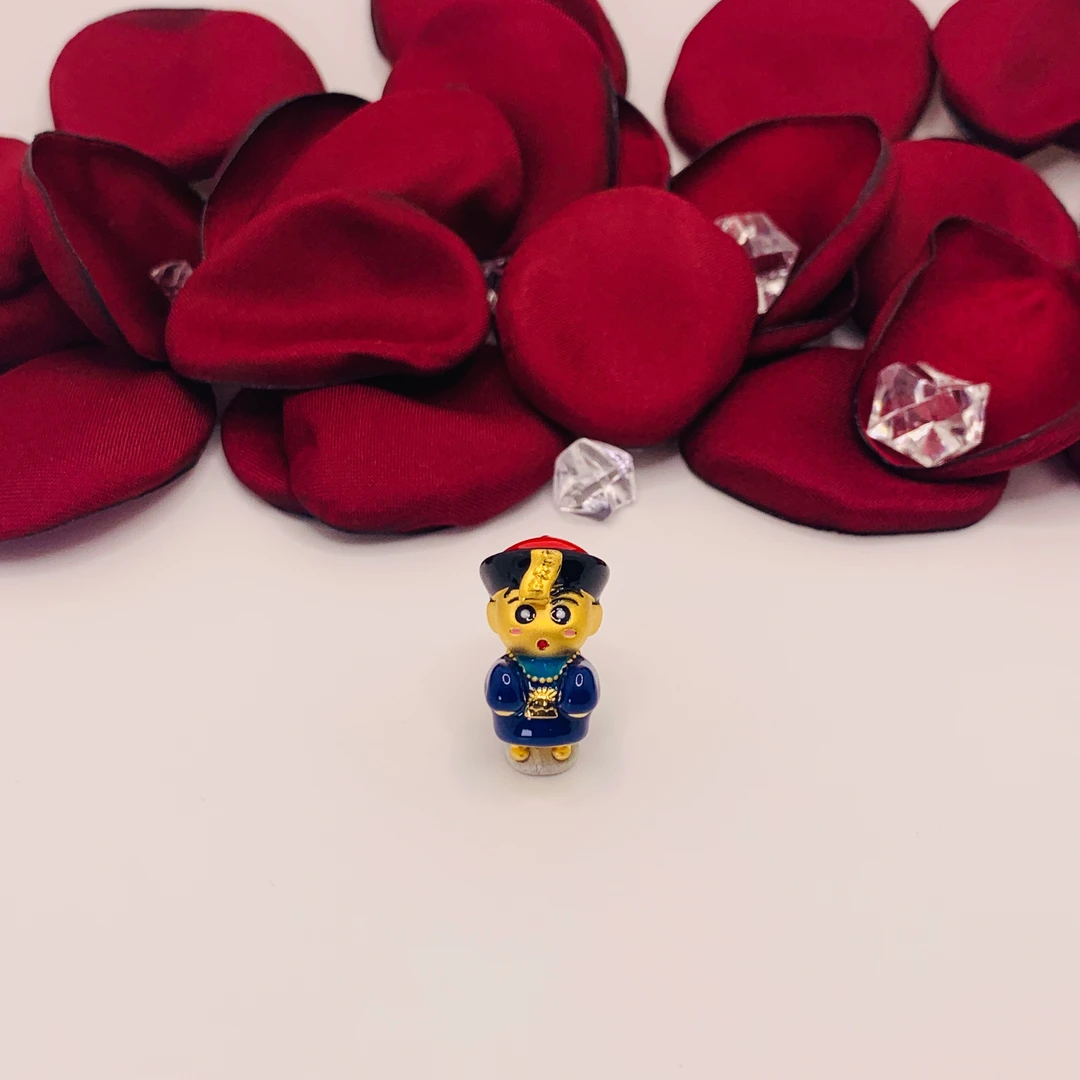 僵尸蜡笔小新黄金转运珠 足金999 野原新之助 复古 中国风