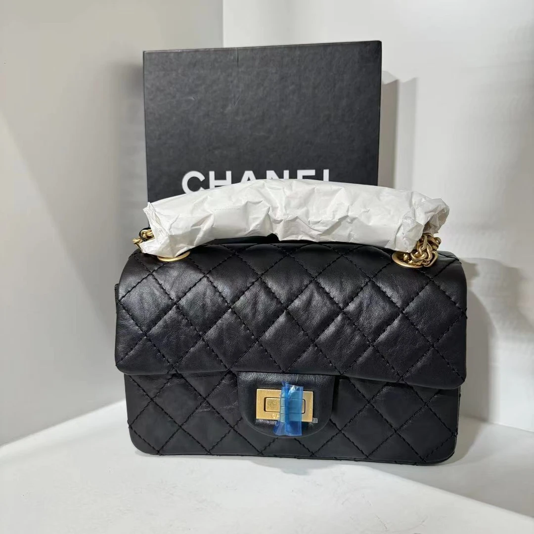 全新未使用 HIHI精选/Chanel黑金2.55大mini 芯片款 24P