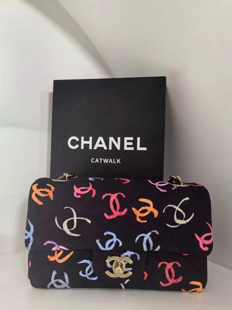 全新未使用 Chanel/香奈儿 HIHI/24S彩色布面CF大mini