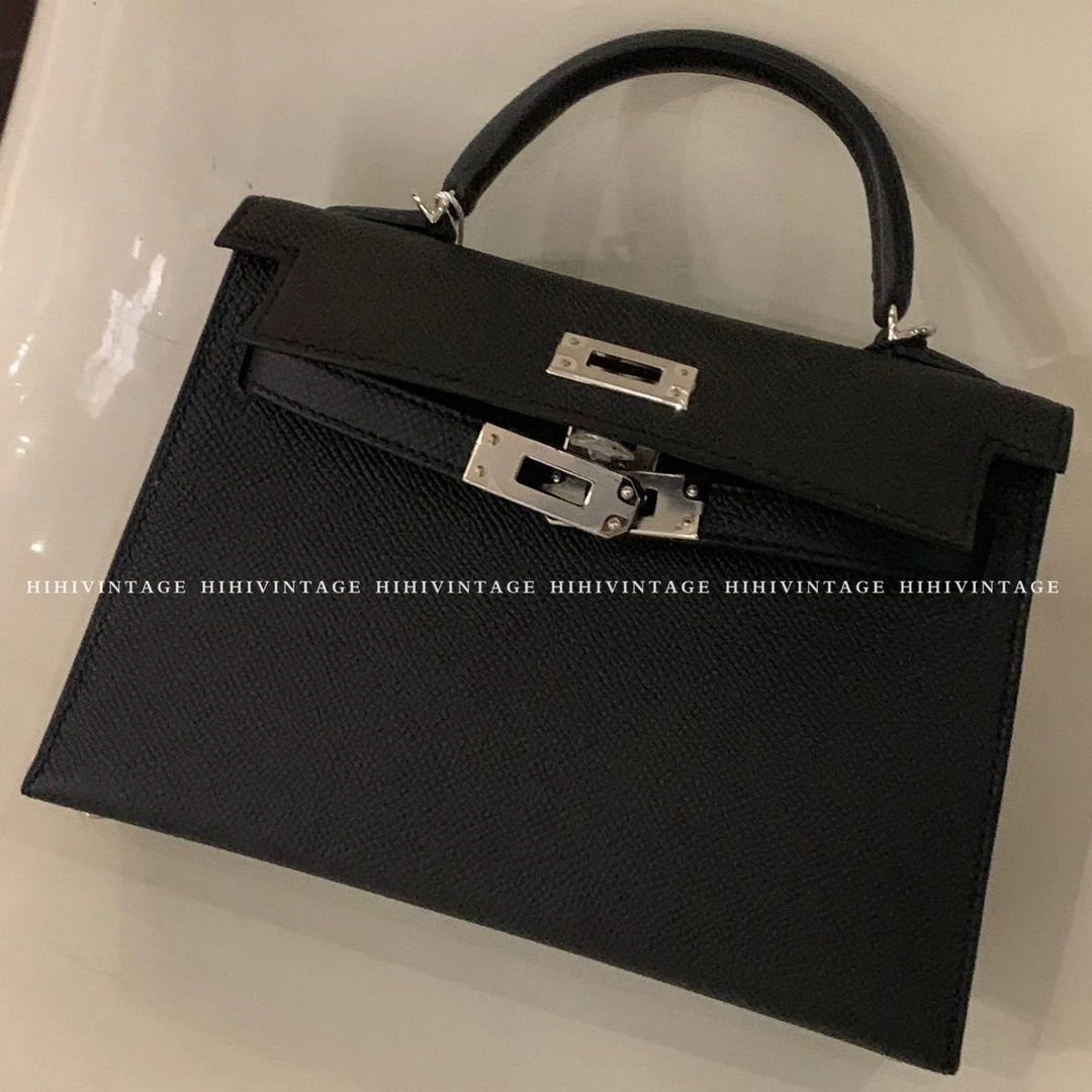 全新未使用  HIHI精选/ Hermes 黑银kelly二代手提包