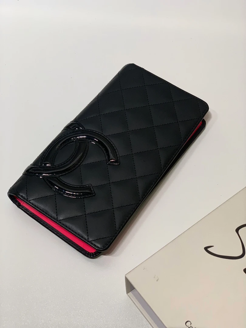 95新 Chanel/香奈儿 HIHI精选/CHANEL 黑色康鹏长款钱包 18开