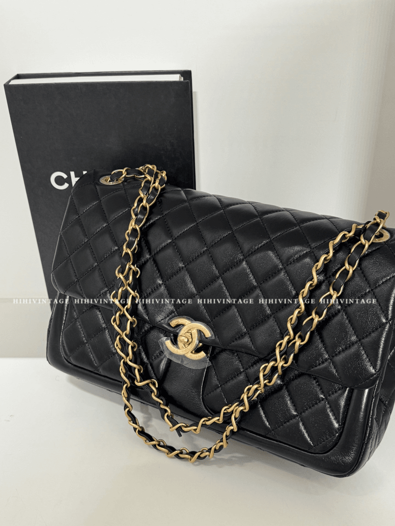 全新未使用 Chanel/香奈儿 HIHI/23K 黑金双口袋CF/6761293