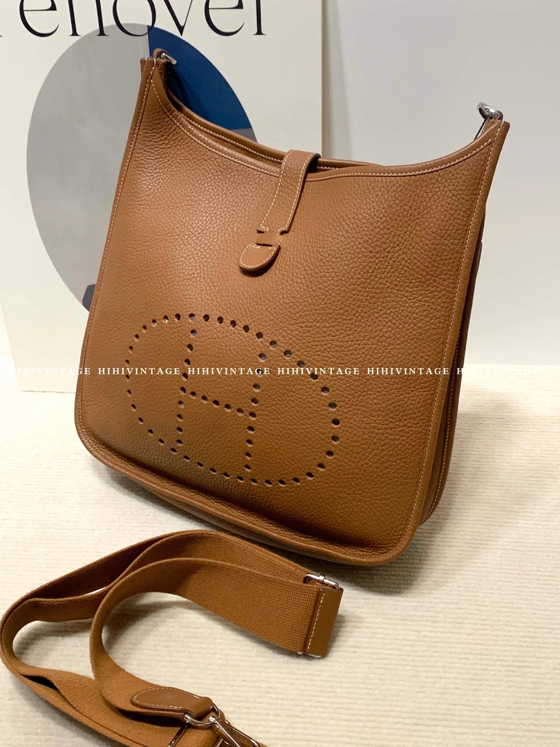 95新 Hermes/爱马仕 HIHI精选/Hermes 爱马仕 金棕伊芙琳29