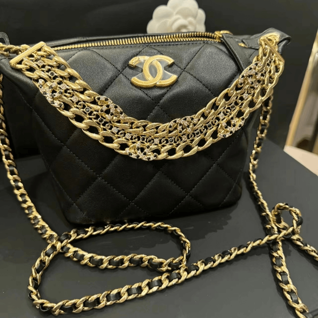 99新  HIHI精选/Chanel 24C钻钻手提hobo单肩包