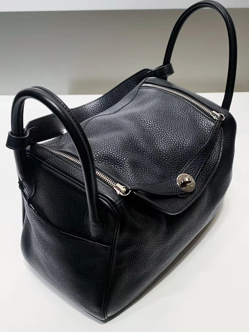 95新 Hermes/爱马仕 HIHI精选/爱马仕 黑银Lindy30 X刻/10585089