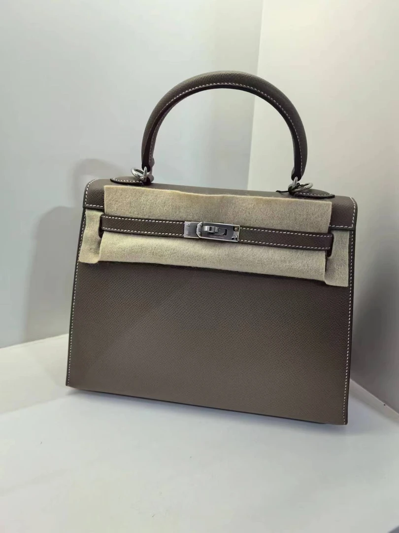 全新未使用 Hermes/爱马仕 HIHI/Hermes 爱马仕 大象灰Kelly25W刻