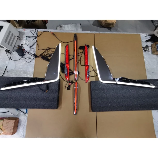 红旗hs3中网机盖灯流光灯侧边灯前脸7字型灯叶子板灯全车灯光组