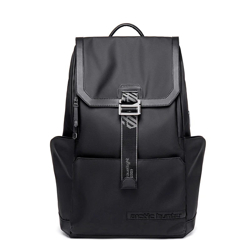 新款潮流搭扣挂钩式双肩包防水休闲电脑背包轻便多动能大学生书包