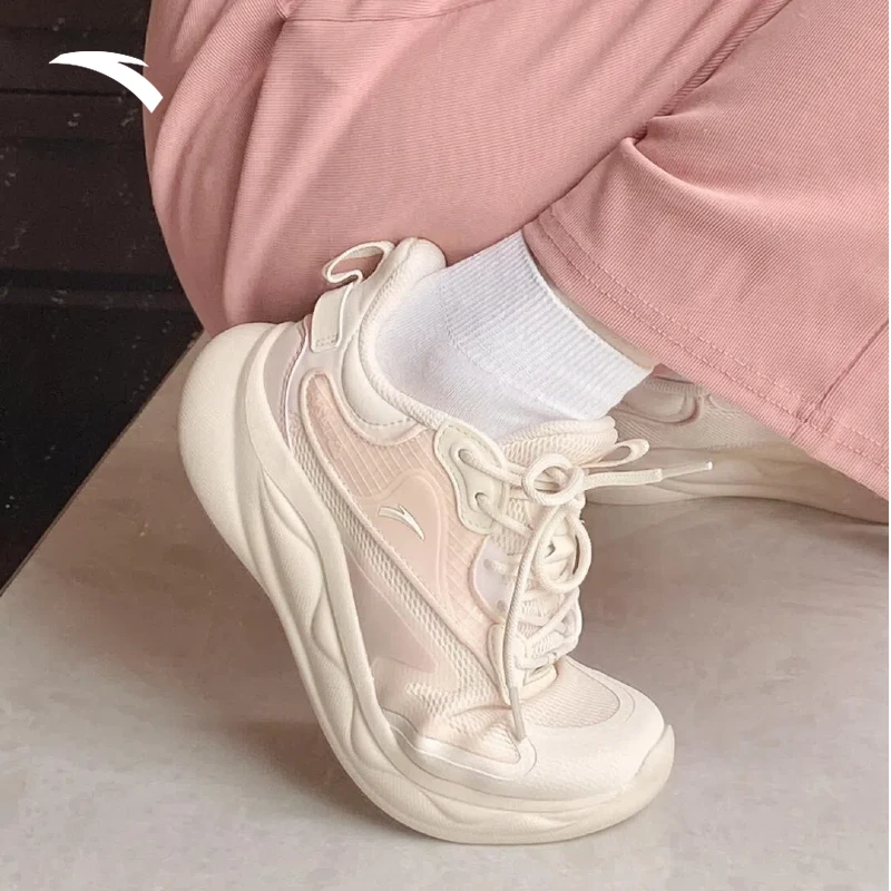 安踏绵绵弹2丨跳绳鞋女胶弹科技软底厚底减震跑步鞋舒适运动鞋