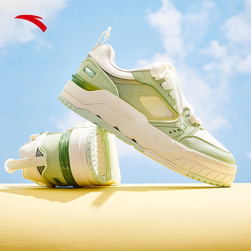 安踏A道板鞋男女2024夏季增高运动鞋耐磨透气运动鞋情侣潮流鞋子