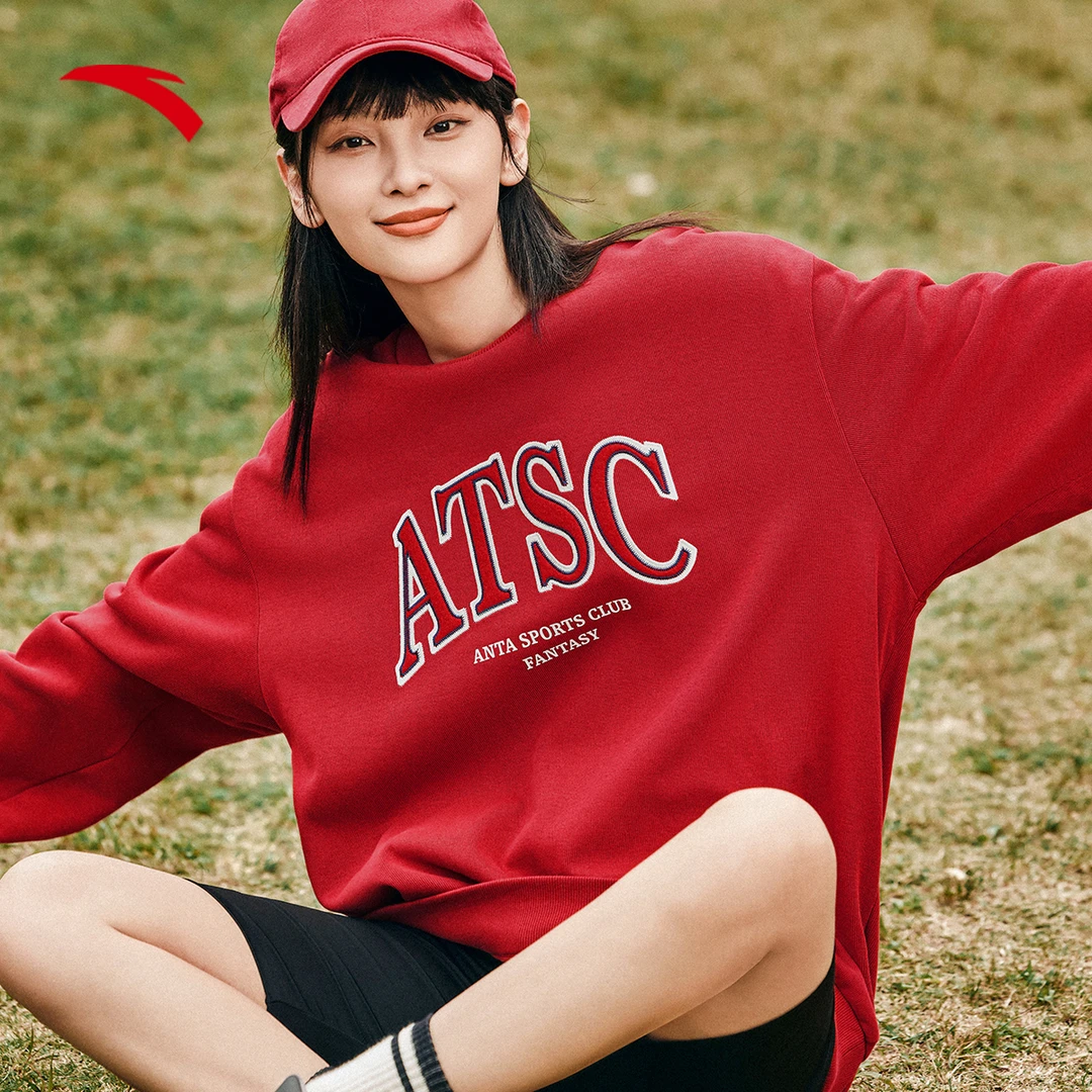 安踏易打理卫衣丨情侣款运动上衣男女同款秋季潮流百搭圆领套头衫