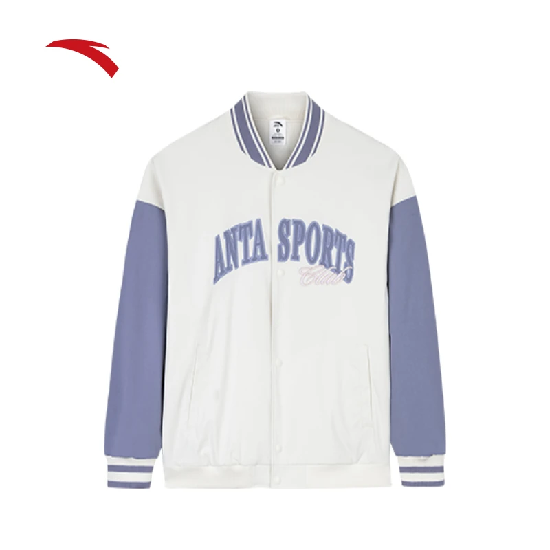安踏美式复古棒球服夹克女士新款潮流宽松运动外套上衣162438606